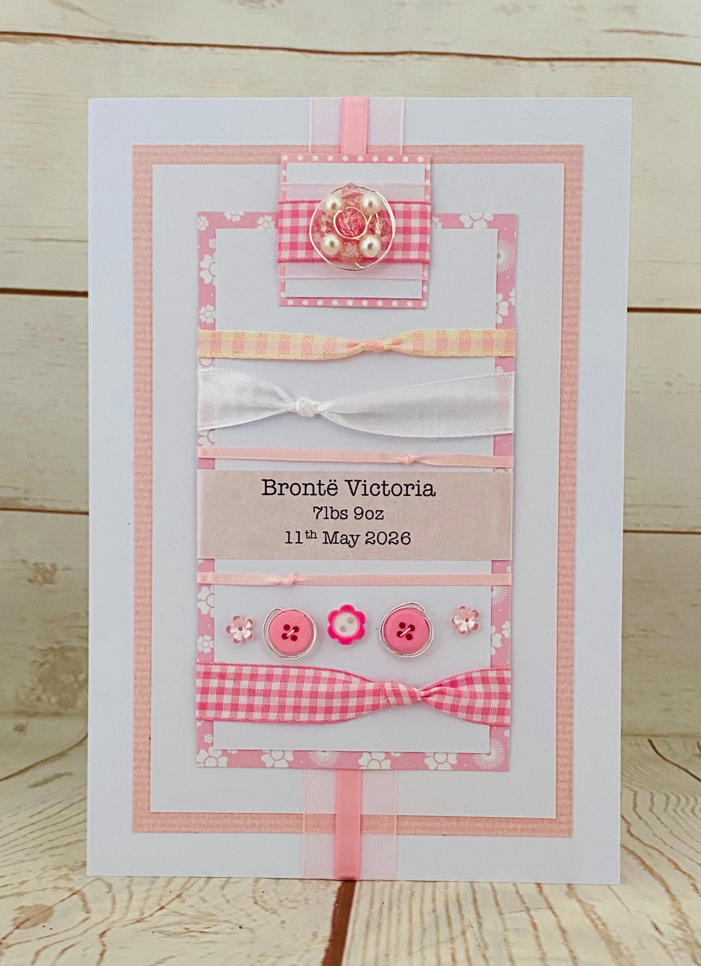 New Baby Girl Handmade Card
