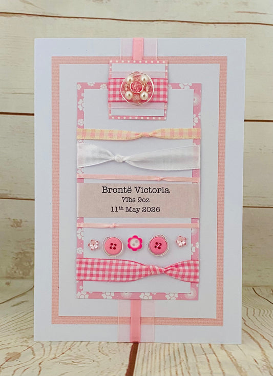 New Baby Girl Handmade Card