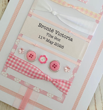 New Baby Girl Handmade Card