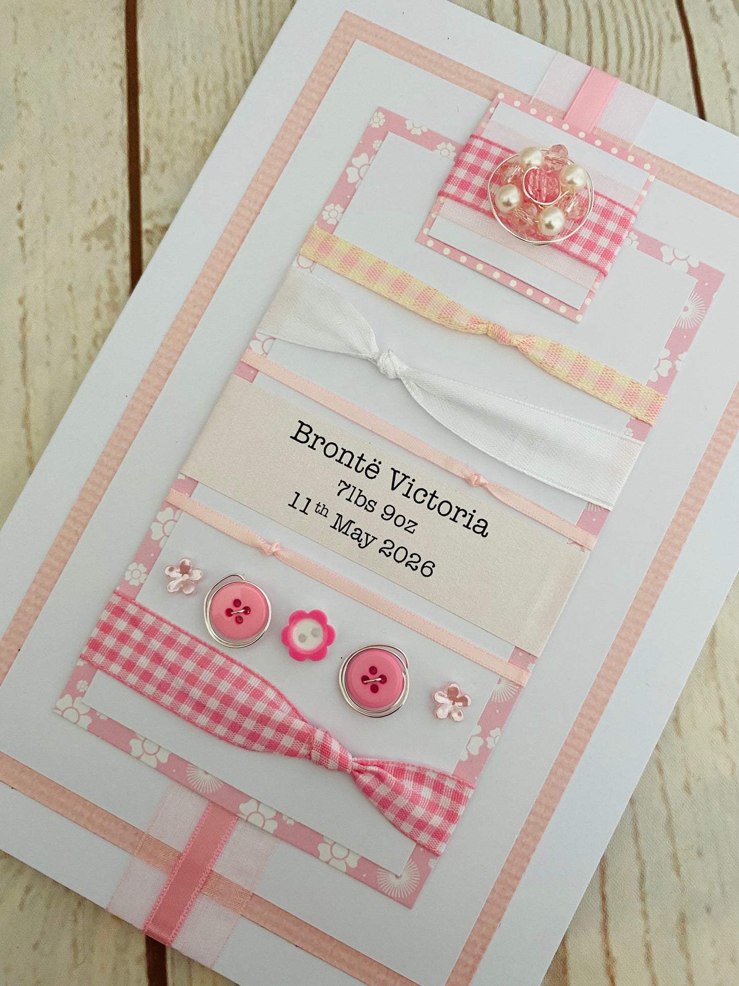 New Baby Girl Handmade Card
