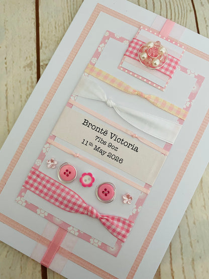 New Baby Girl Handmade Card