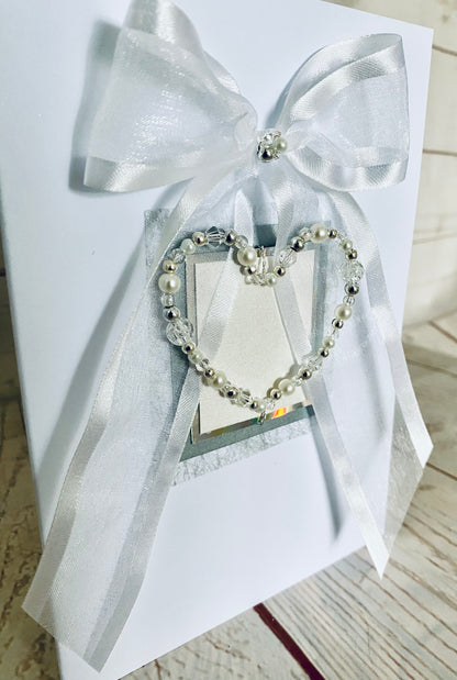 Silver Heart Handmade Card