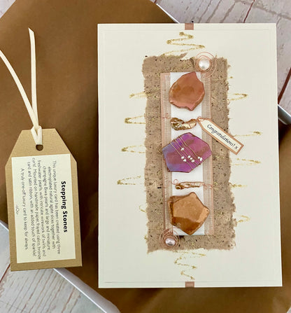Stepping Stones Luxury Handmade Card