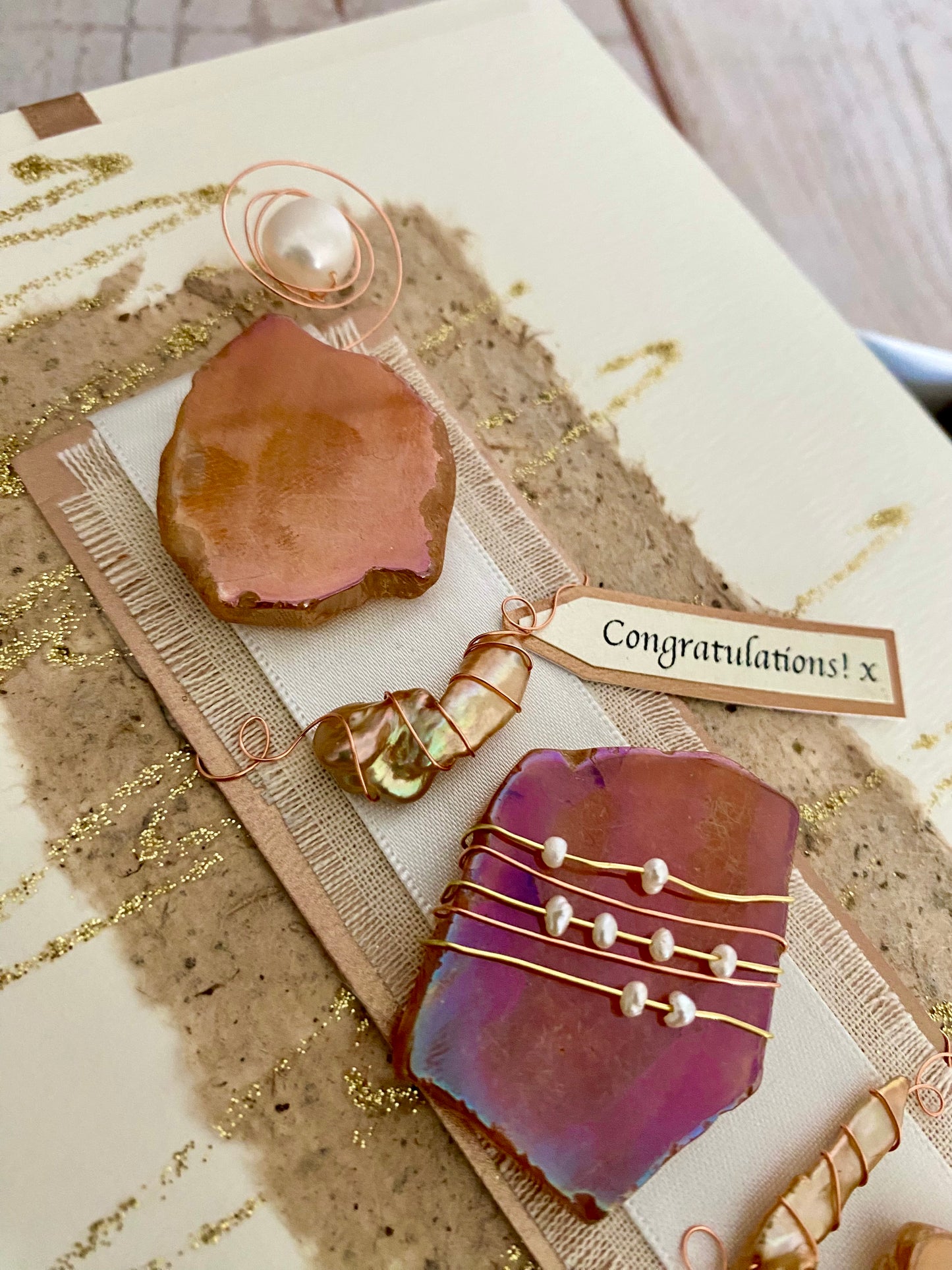 Stepping Stones Luxury Handmade Card