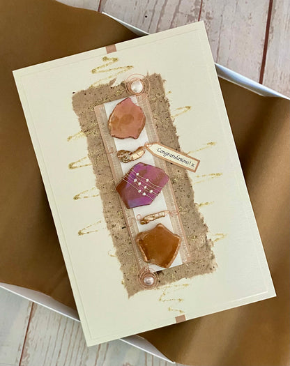 Stepping Stones Luxury Handmade Card