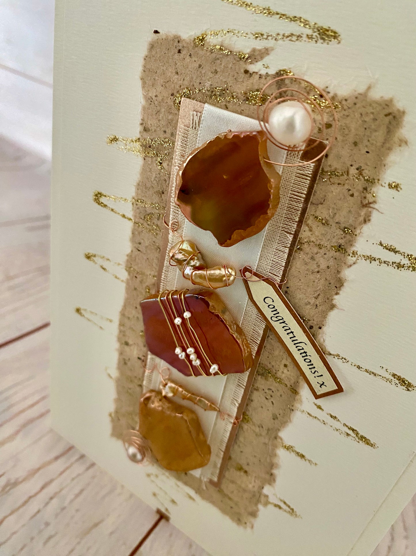Stepping Stones Luxury Handmade Card