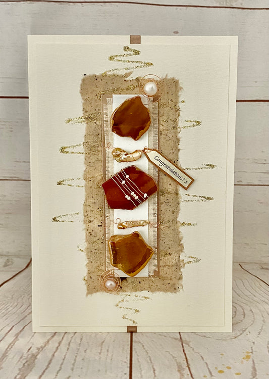 Stepping Stones Luxury Handmade Card