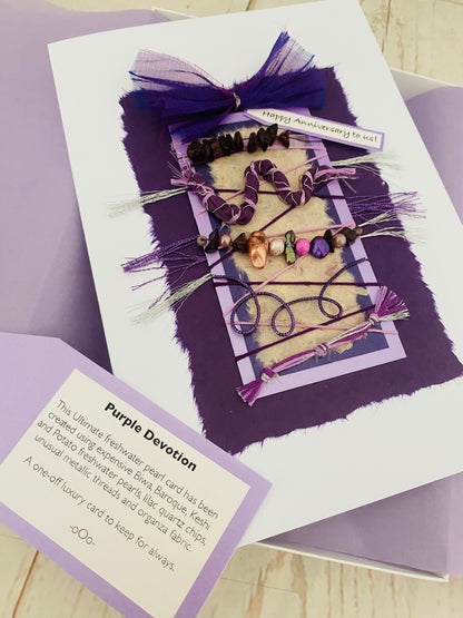 Luxury Purple Devotion Handmade Card