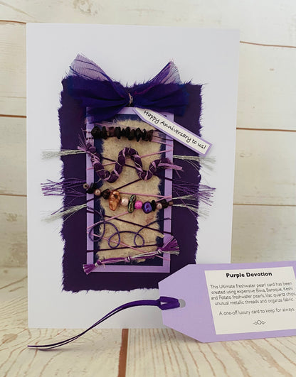 Luxury Purple Devotion Handmade Card
