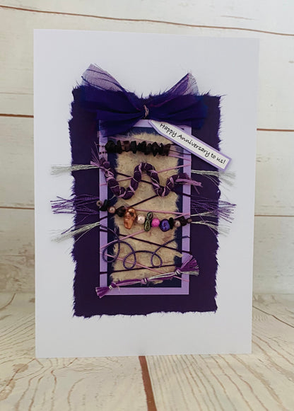 Luxury Purple Devotion Handmade Card