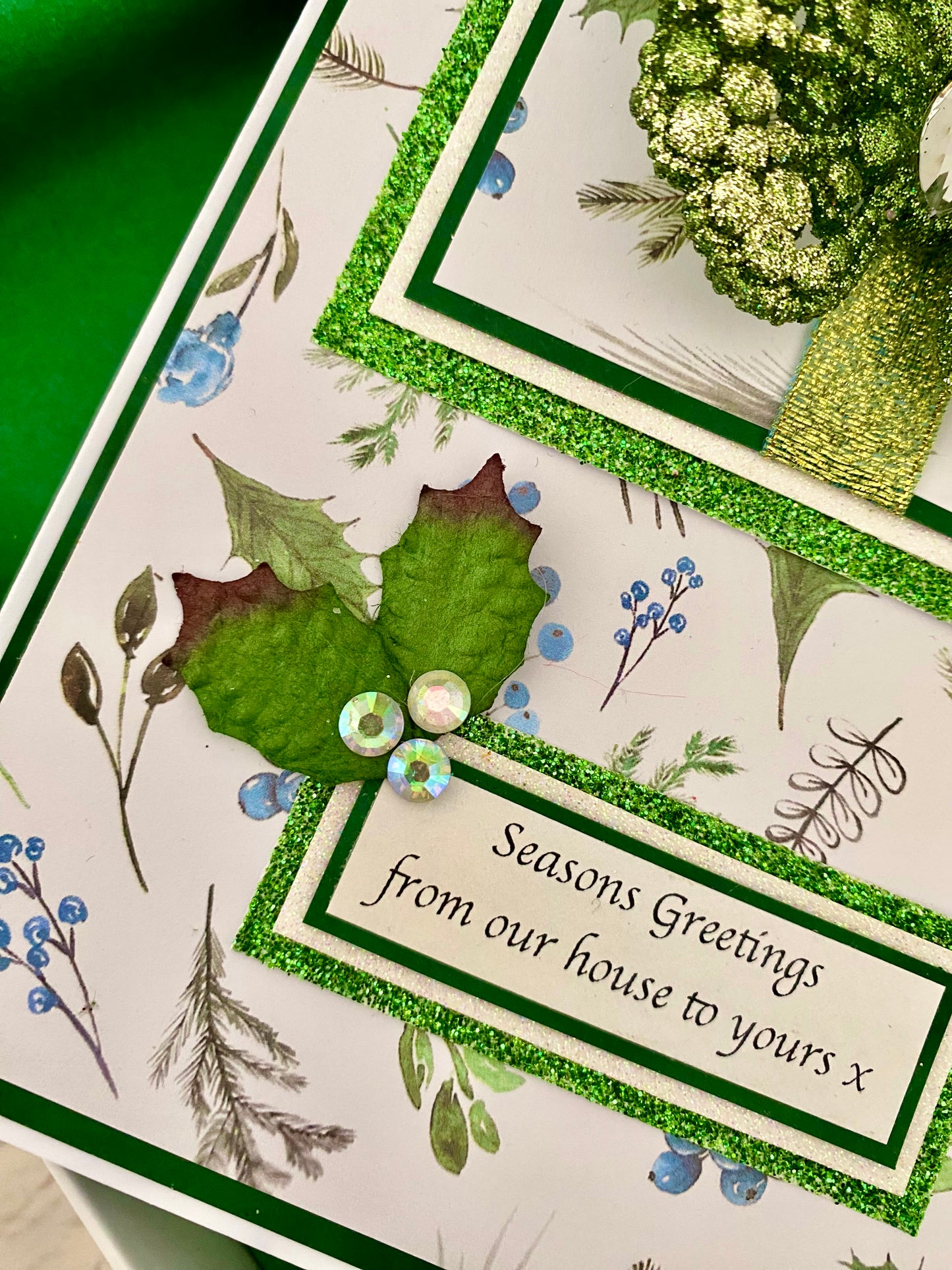 Christmas Butterfly Handmade Card & Luxury Presentation Box