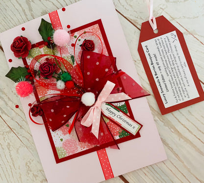 Luxury Snowballs & Berries Bouquet Handmade Card ~ LIMITED EDITION