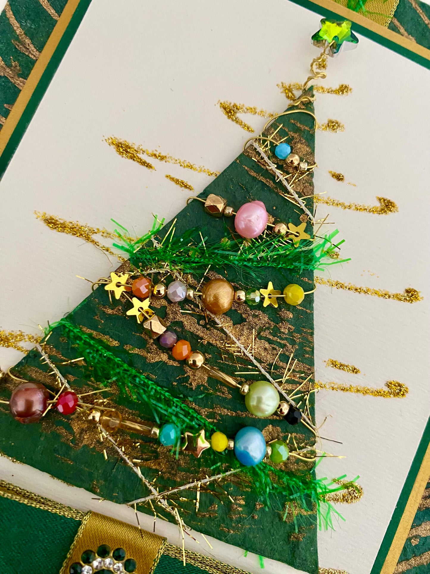 Luxury Garland Tree Handmade Christmas Card ~ LIMITED EDITION