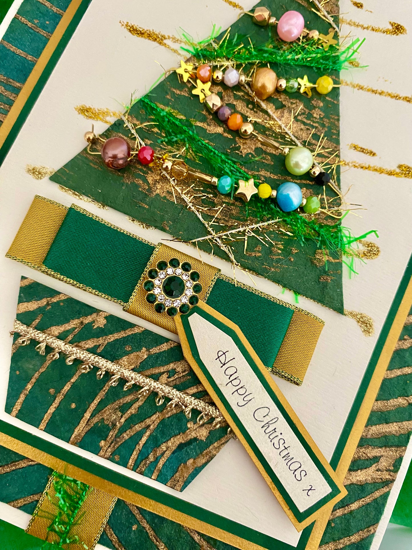 Luxury Garland Tree Handmade Christmas Card ~ LIMITED EDITION