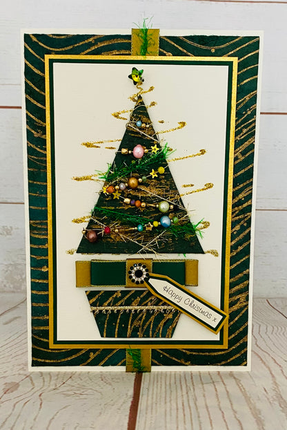 Luxury Garland Tree Handmade Christmas Card ~ LIMITED EDITION
