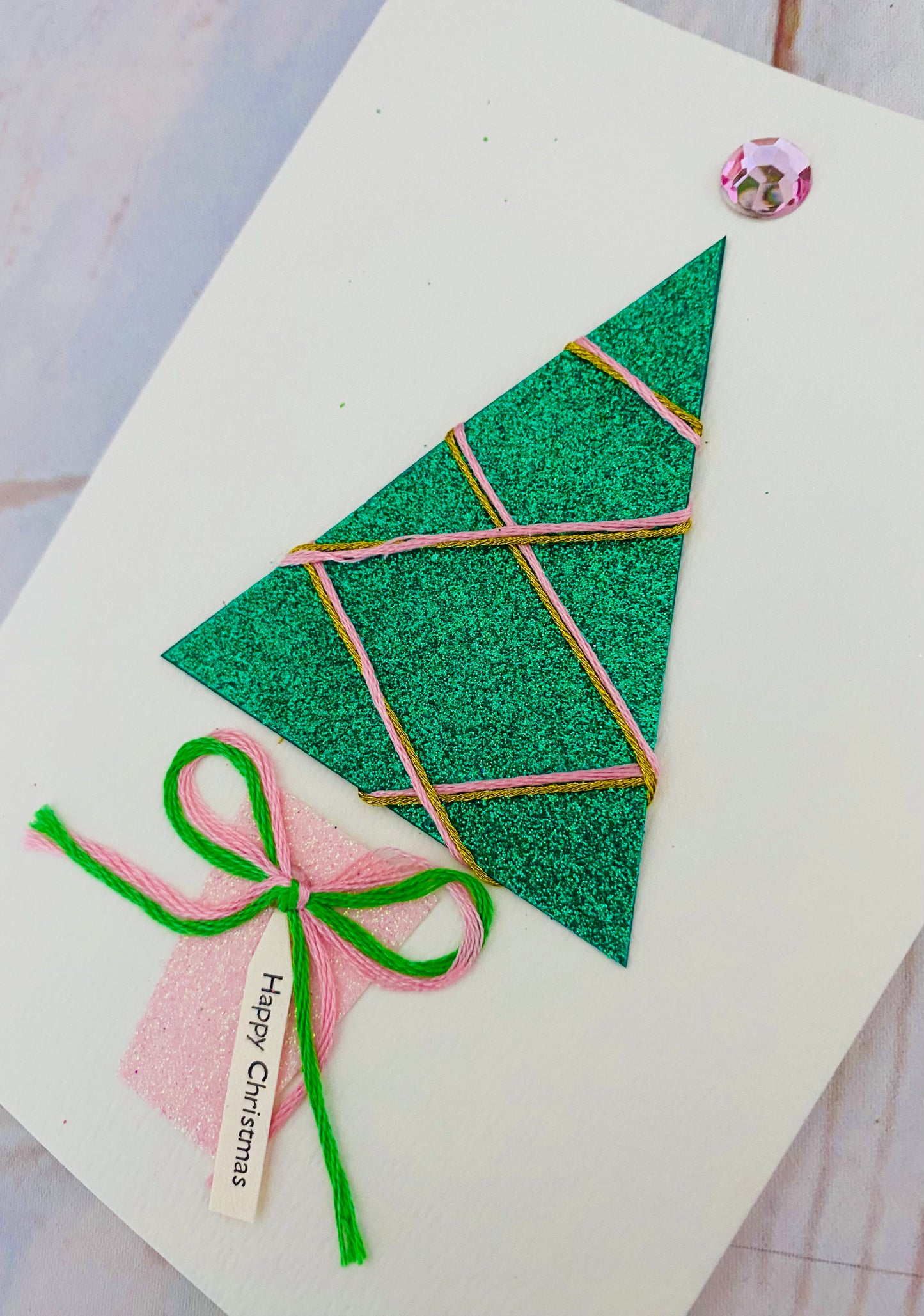 Sparkle Christmas Tree Handmade Card