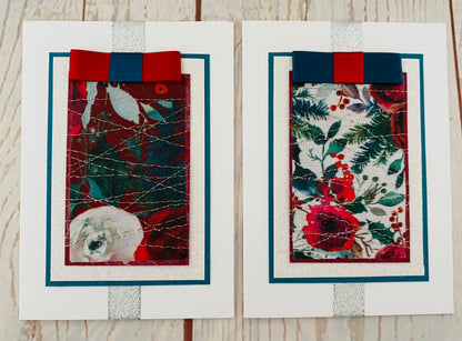 Christmas Roses Handmade Card