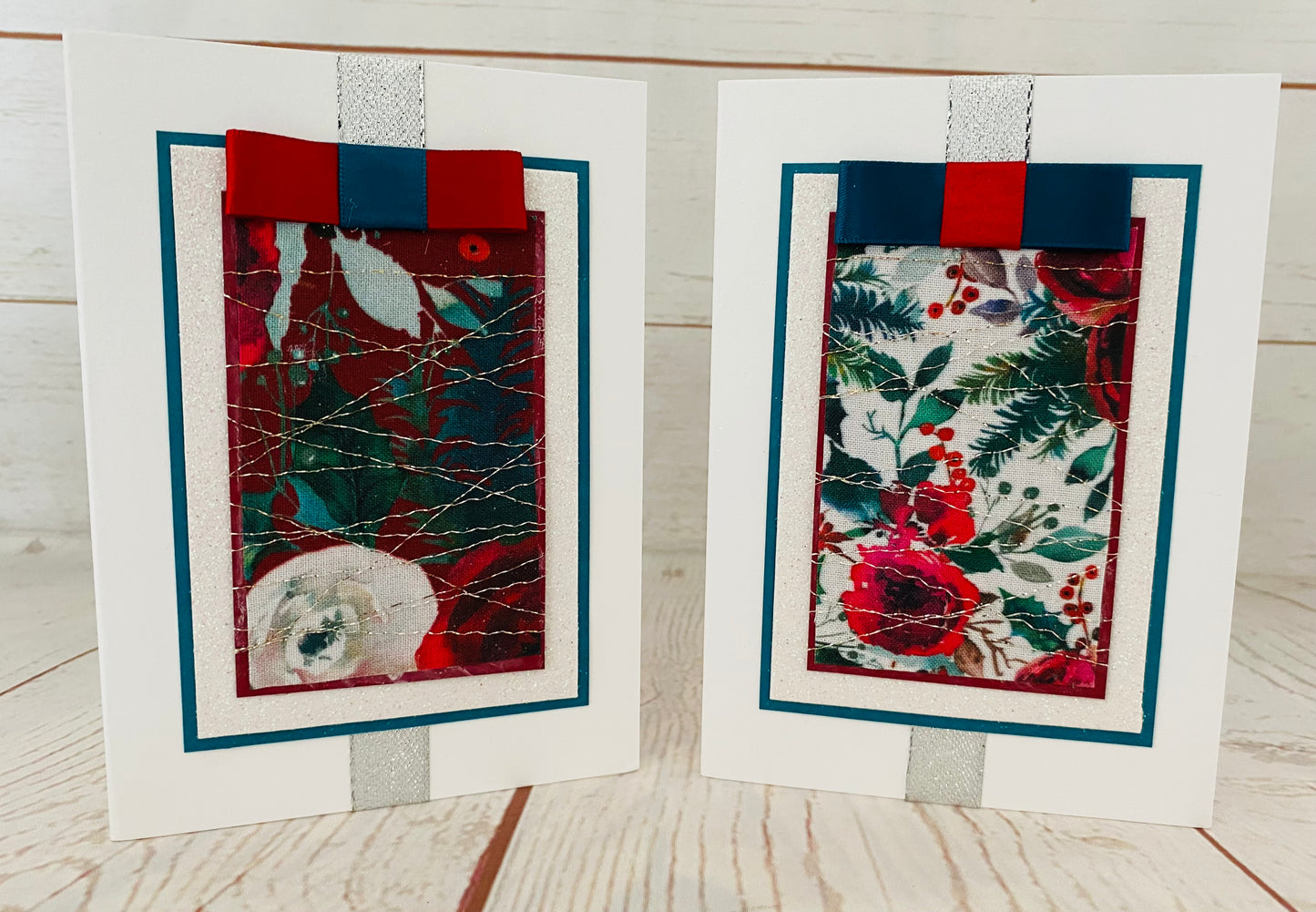 Christmas Roses Handmade Card