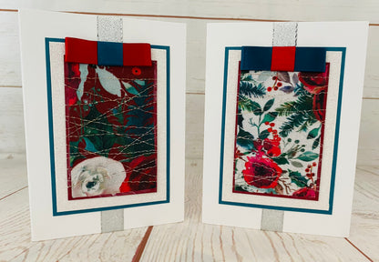 Christmas Roses Handmade Card