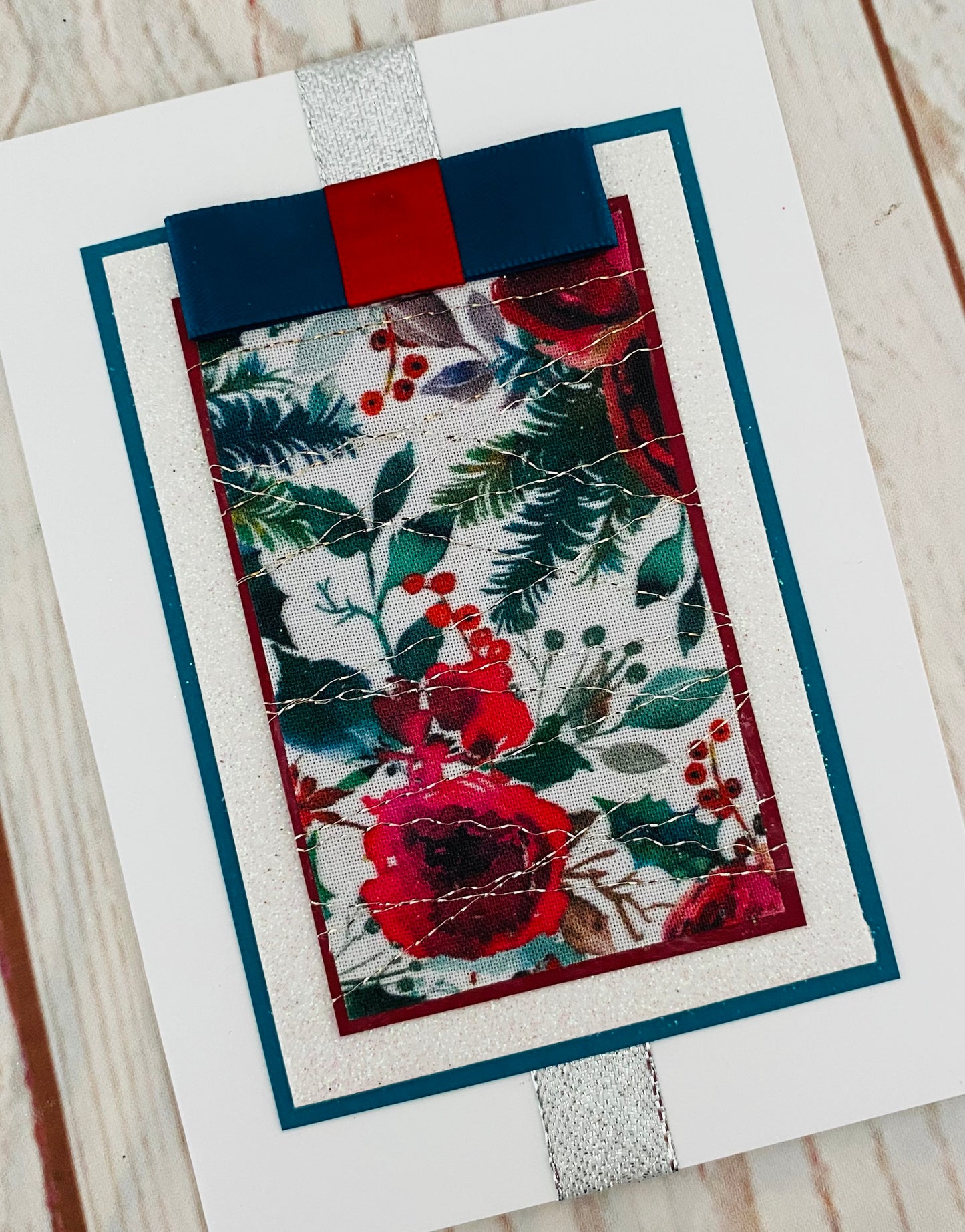 Christmas Roses Handmade Card