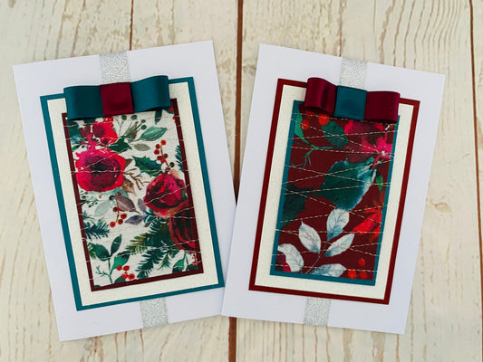Christmas Roses Handmade Card