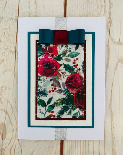 Christmas Roses Handmade Card