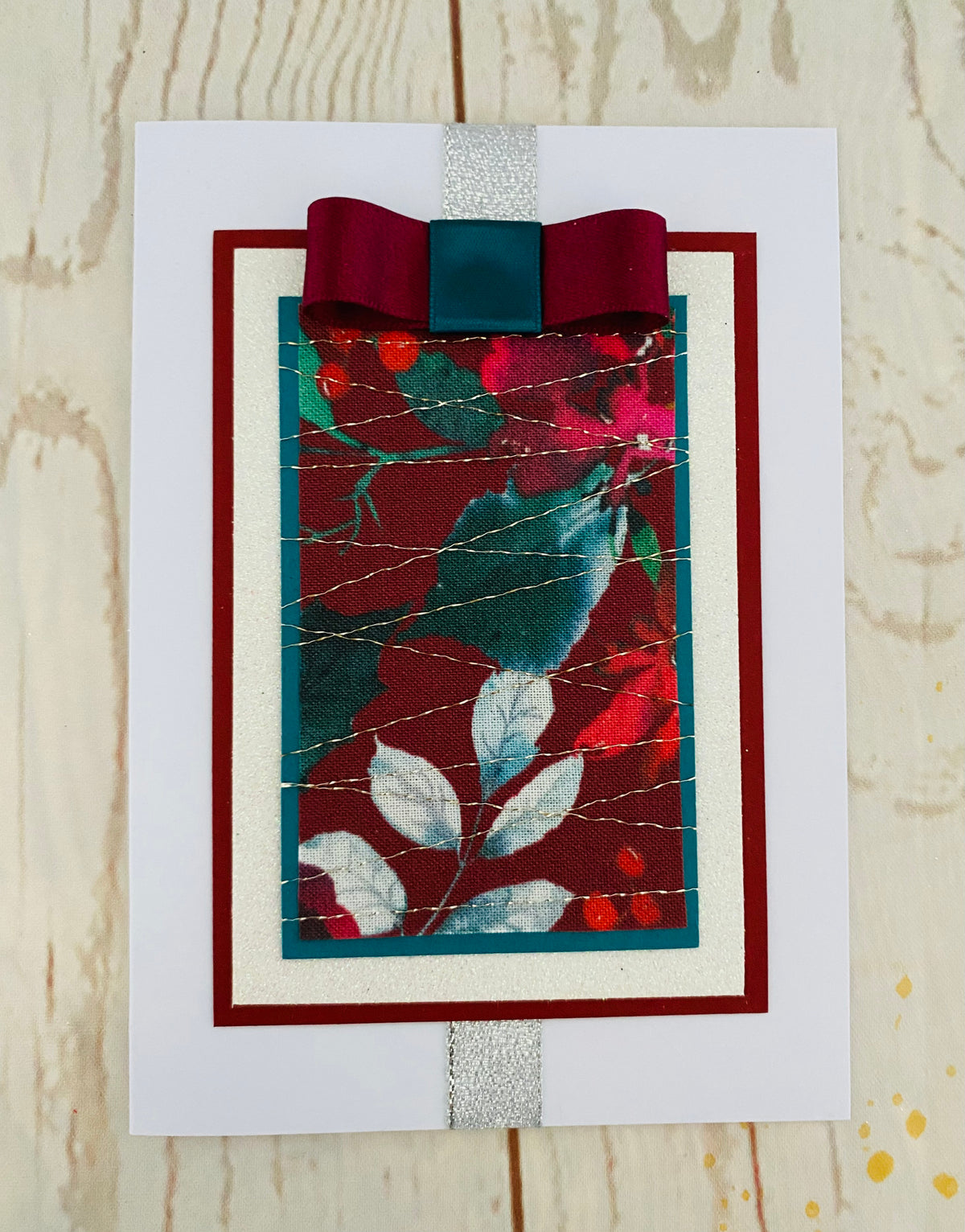 Christmas Roses Handmade Card