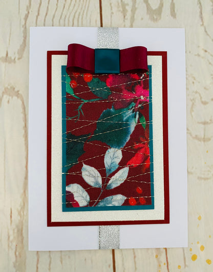 Christmas Roses Handmade Card