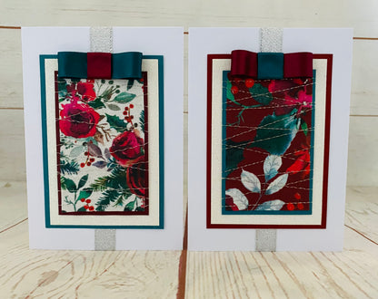 Christmas Roses Handmade Card