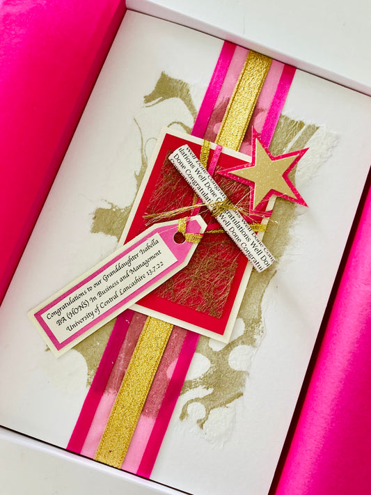 Pink Graduation Handmade Card