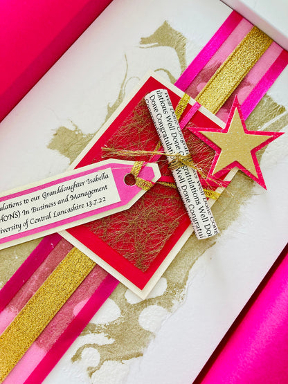 Pink Graduation Handmade Card