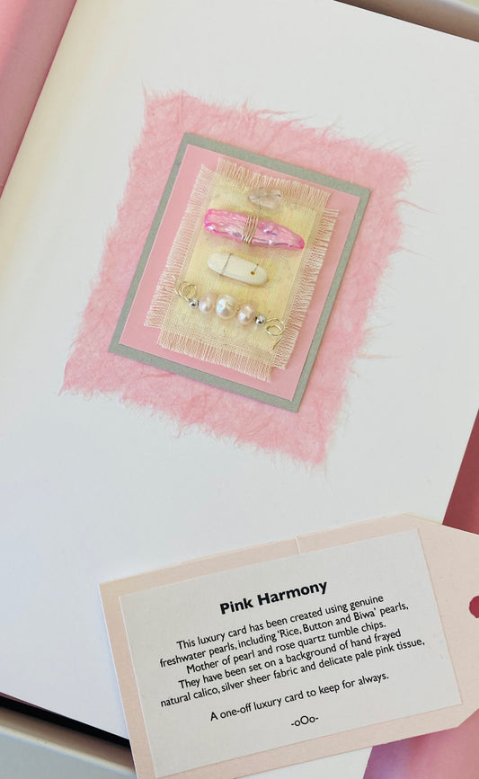 Luxury Pink Harmony Handmade Card