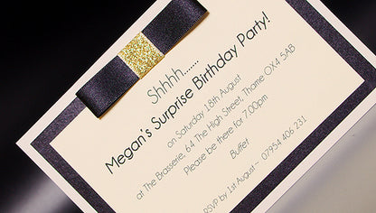 Surprise Birthday Party Handmade Invitation