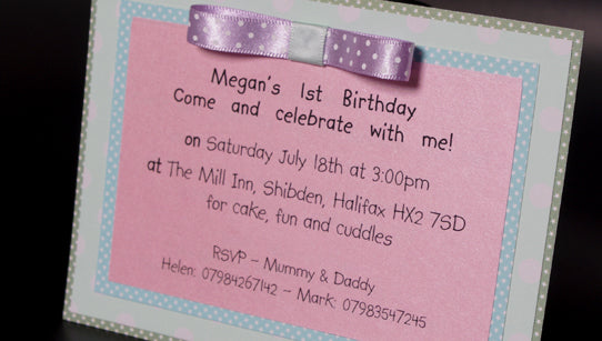 Pastel Handmade Party Invitation