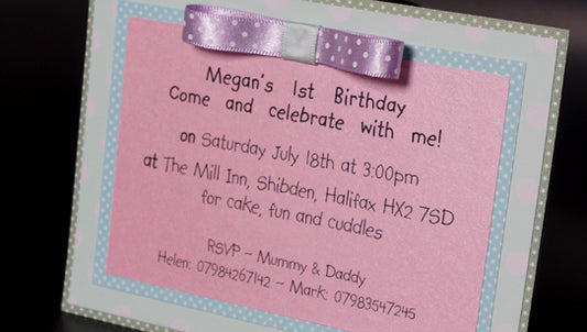 Pastel Handmade Party Invitation