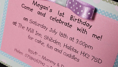 Pastel Handmade Party Invitation