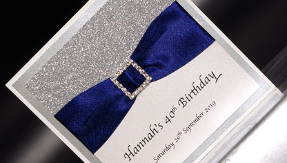 Glitter Glamour Square Handmade Party Invitation