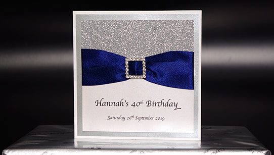 Glitter Glamour Square Handmade Party Invitation