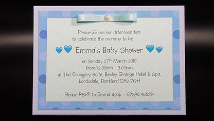 Boys Baby Shower Party Invitation