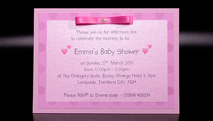 Girls Baby Shower Party Invitation