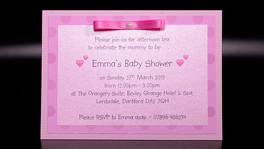 Girls Baby Shower Party Invitation