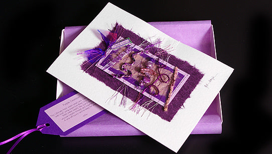 Luxury Purple Devotion Handmade Card