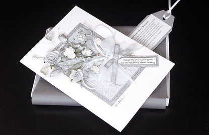 Luxury Silver Bouquet Handmade Card