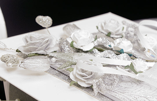 Luxury Silver Bouquet Handmade Card