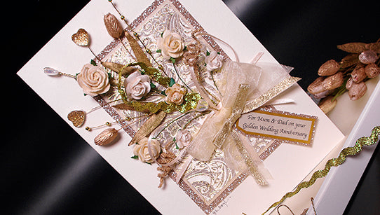 Luxury Gold Bouquet Handmade Card