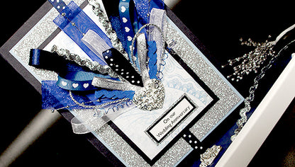 Luxury Sapphire Sparkle Handmade Card