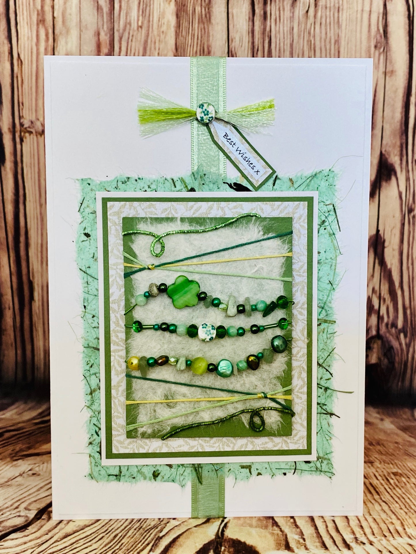 Luxury Pearl Meadow Handmade Card