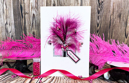 Pink Frivolous Handmade Card