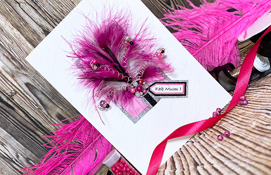 Pink Frivolous Handmade Card