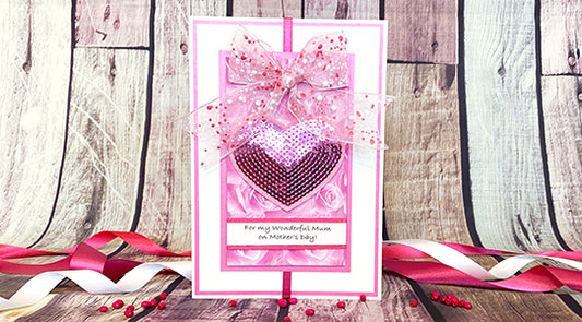 Pink Sequin Handmade Card